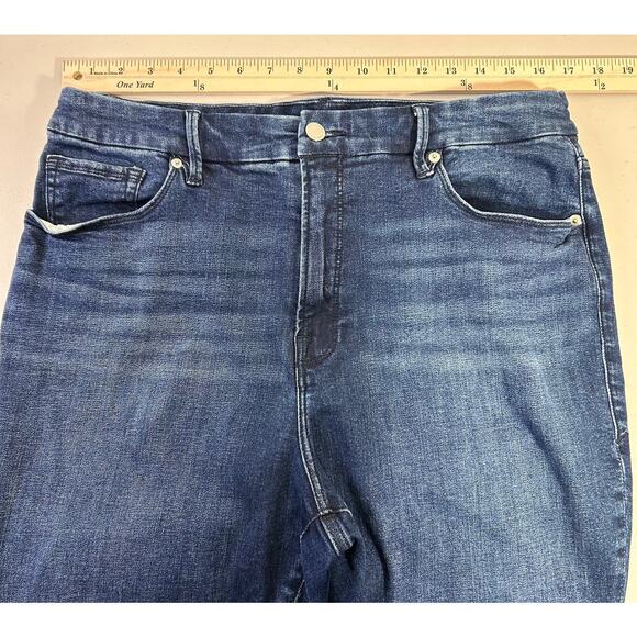 Good American Women's Frayed Raw Hem Good Legs Skinny Jeans Size 16 - Picture 11 of 16